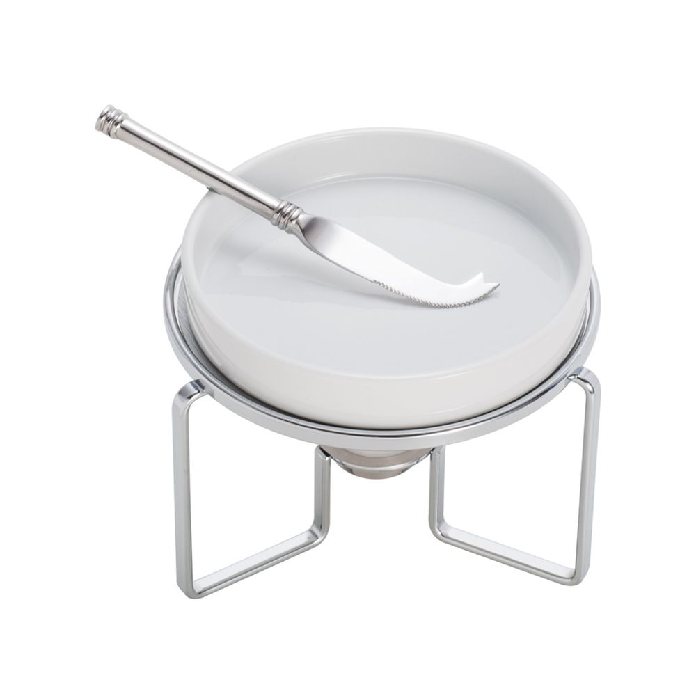 RECHAUD COM FACA DE AÇO INOX 17,5X13,5CM
