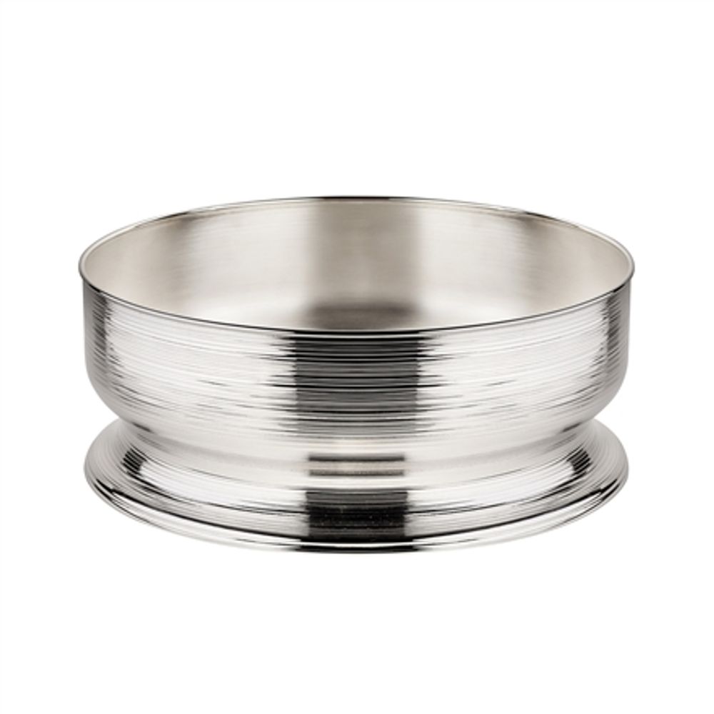 CENTRO DE MESA SPIN DE PRATA 41X16.5CM