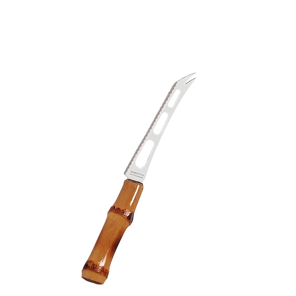FACA DE QUEIJO DE BAMBU E AÇO INOX