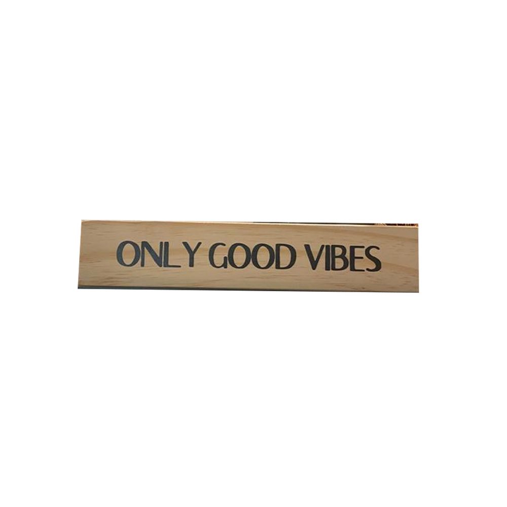 PLACA ONLY GOOD VIBES DE MADEIRA