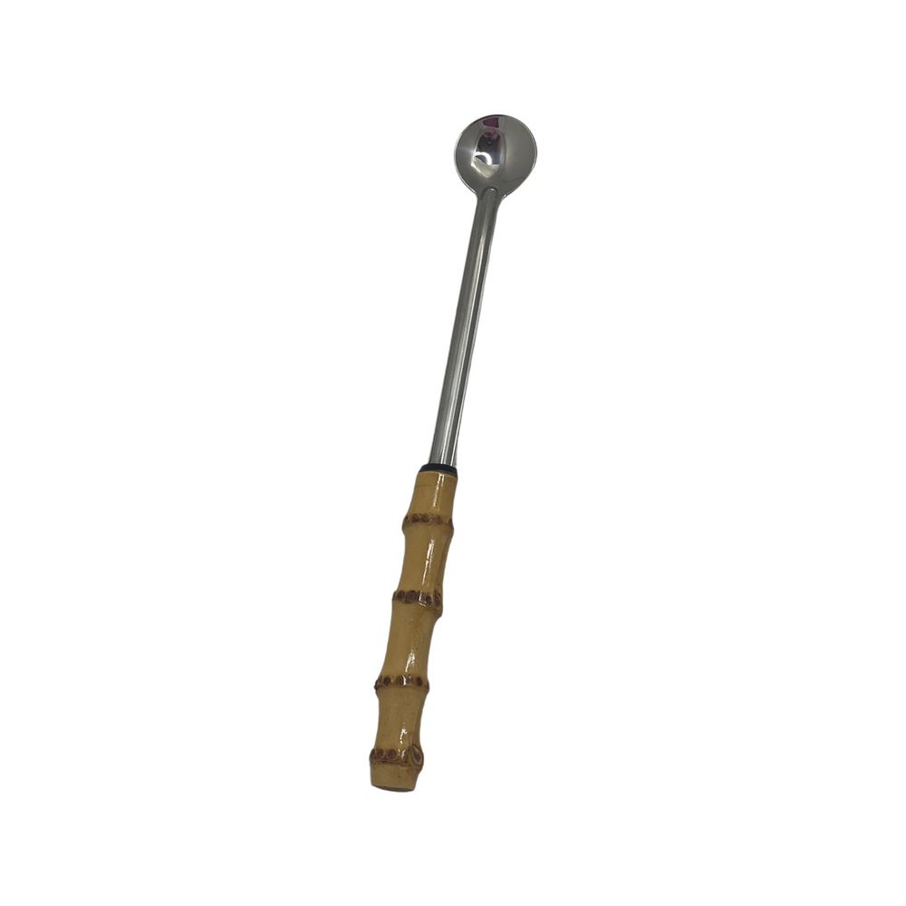 COLHER DE COQUETEL DE BAMBU E AÇO INOX