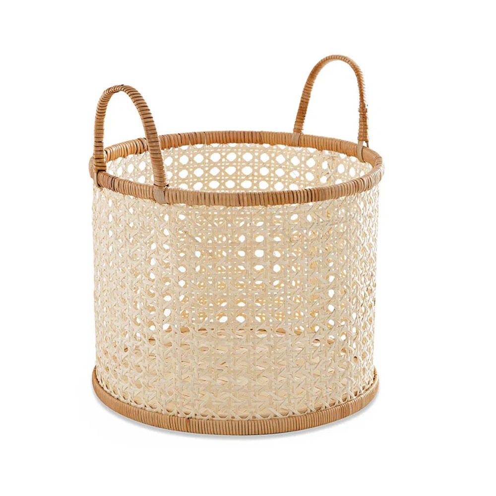 CESTO COM ALÇA REDONDO RATTAN G