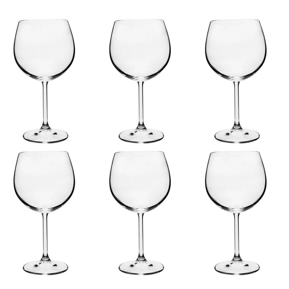 TAÇA DE GIN DE CRISTAL 570ML COM 6