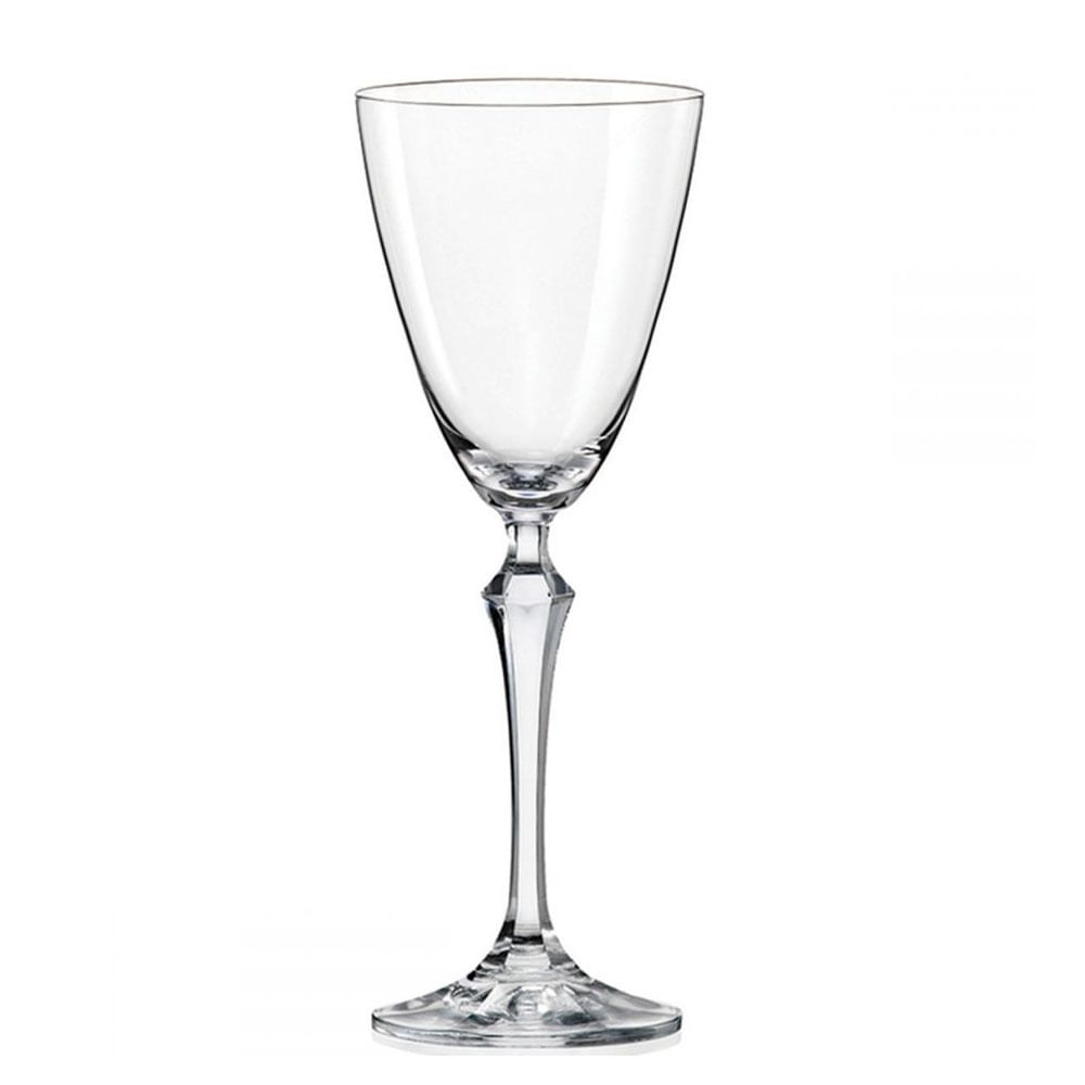 TAÇA DE VINHO ELIZABETH DE CRISTAL 250ML COM 6