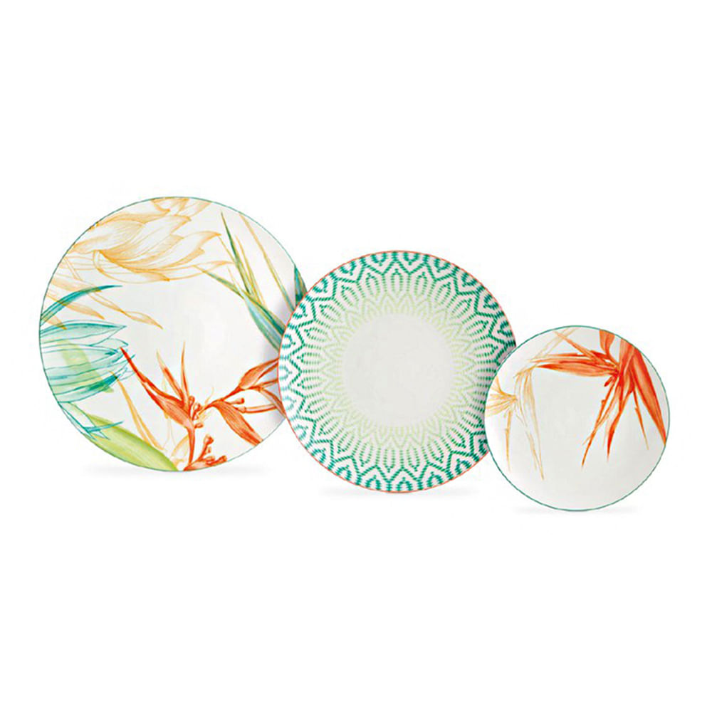PRATO DE SOBREMESA FIJI DE PORCELANA COM 6 VISTA  ALEGRE