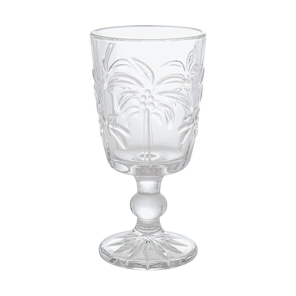 TACA DE ÁGUA PALM DE VIDRO 310ML COM 6