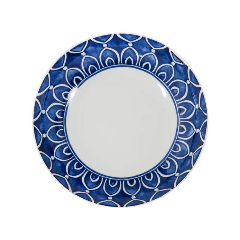 PRATO FUNDO AZURE LUX DE PORCELANA COM 6 VISTA  ALEGRE