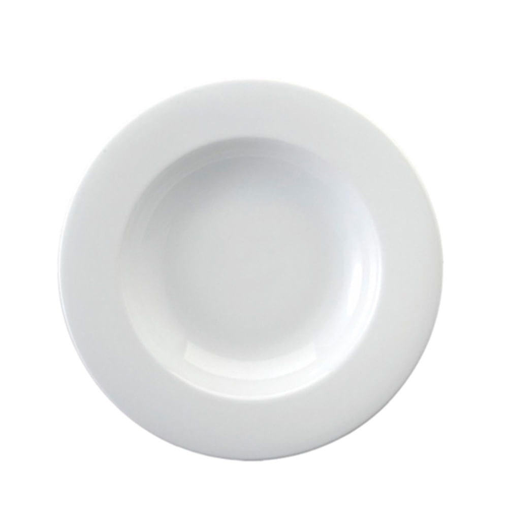 PRATO FUNDO ABA LARGA DE PORCELANA COM 6