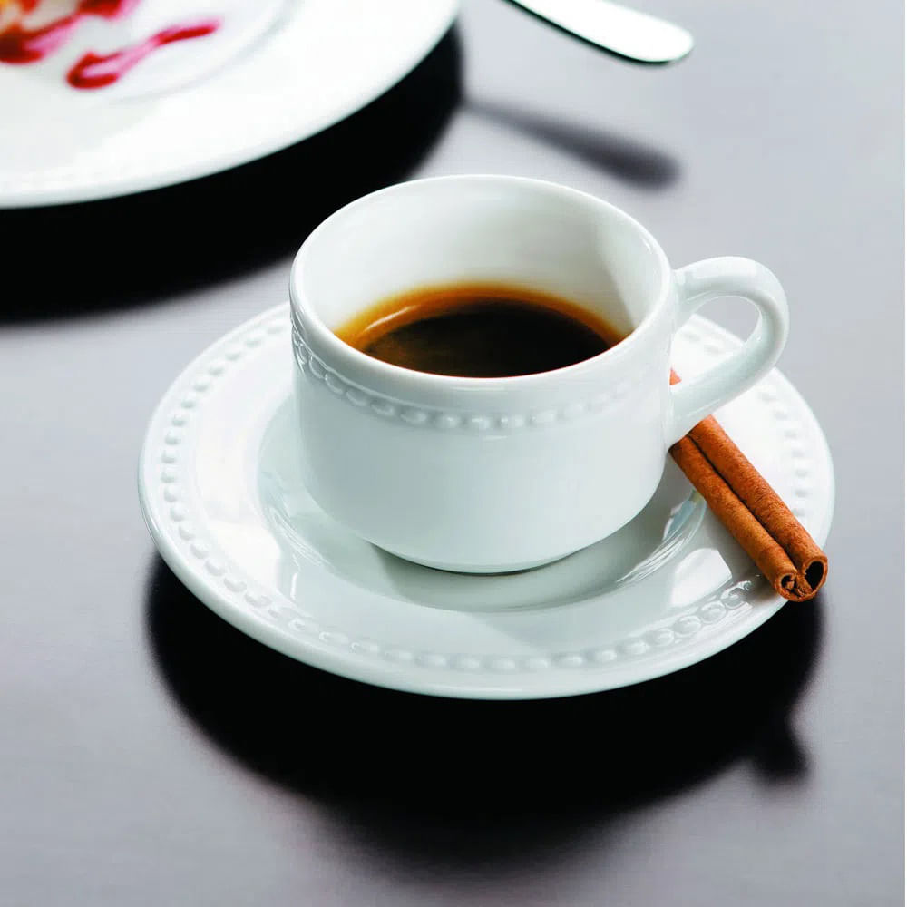 XÍCARA DE CAFÉ PERLA DE PORCELANA COM 6 VISTA  ALEGRE