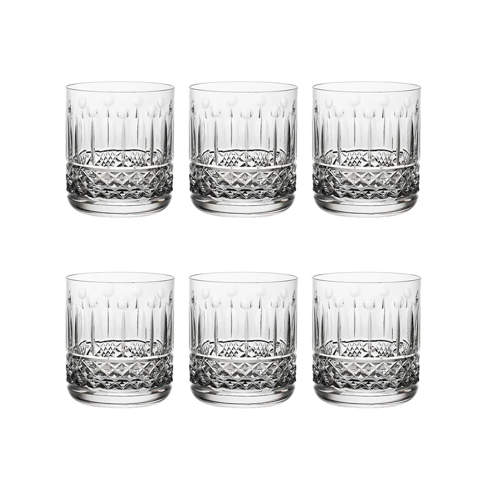 COPO DE WHISKY DE CRISTAL 430ML COM 6 STRAUSS