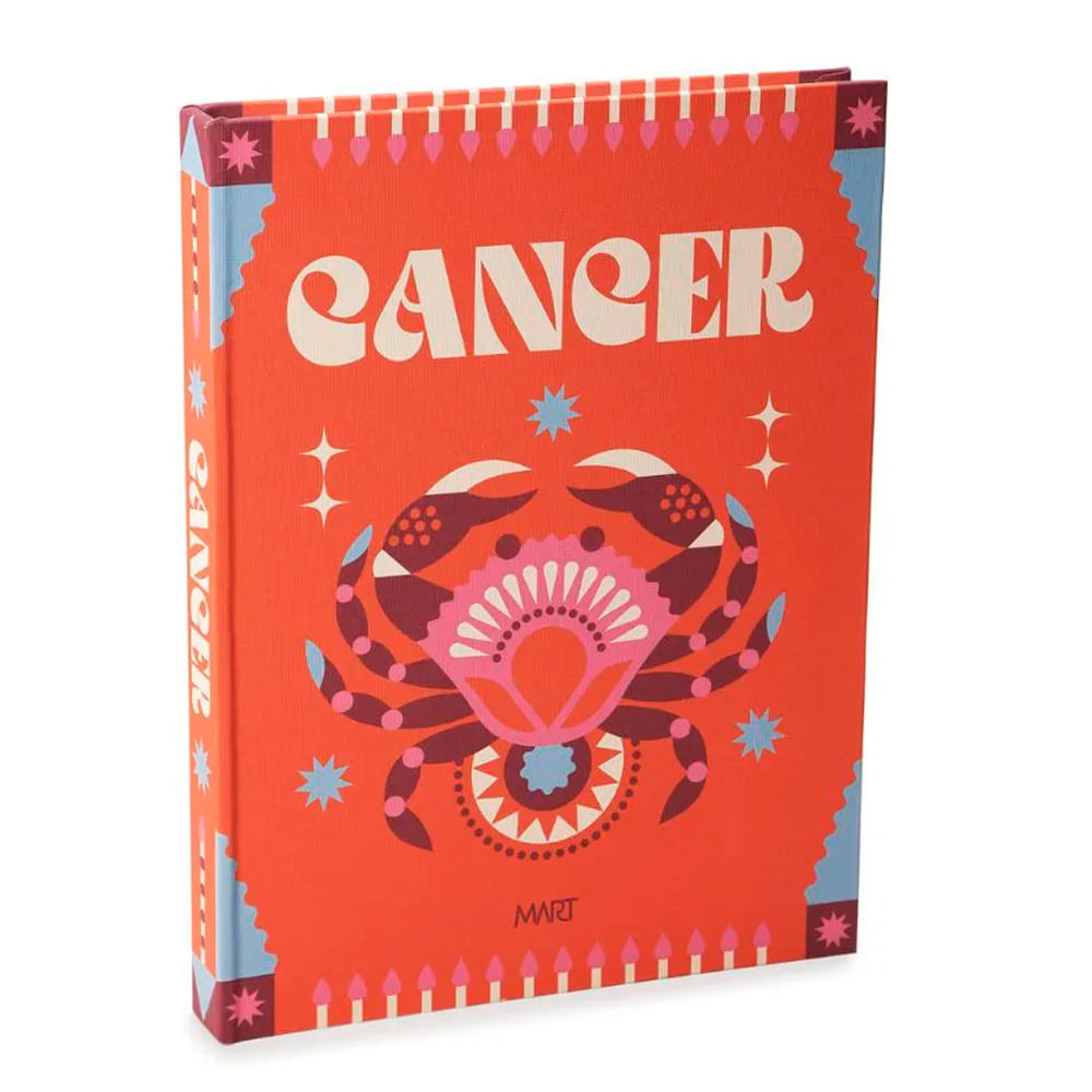 CAIXA LIVRO SIGNO CÂNCER DE MADEIRA 33 CM