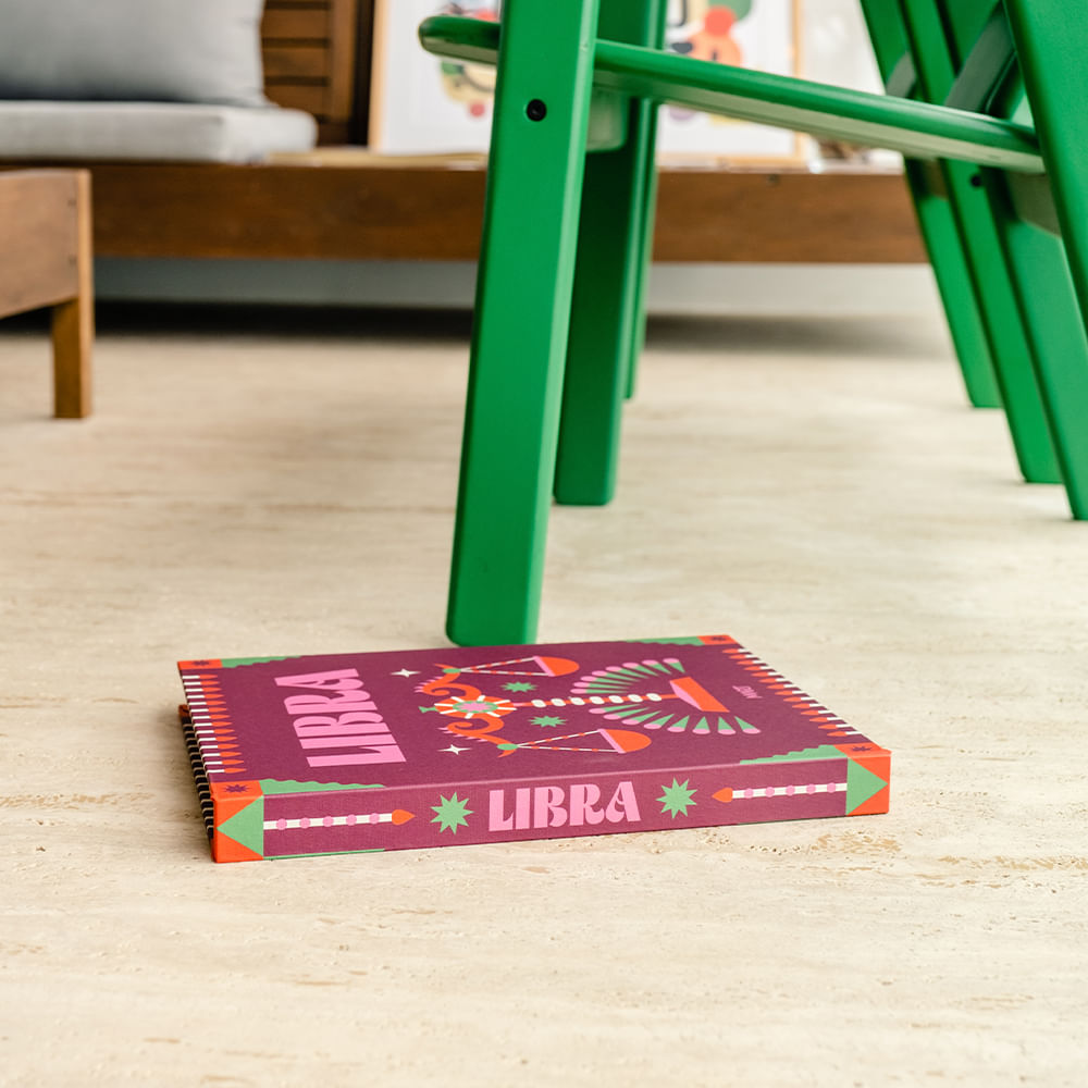 CAIXA LIVRO SIGNO LIBRA DE MADEIRA 33 CM