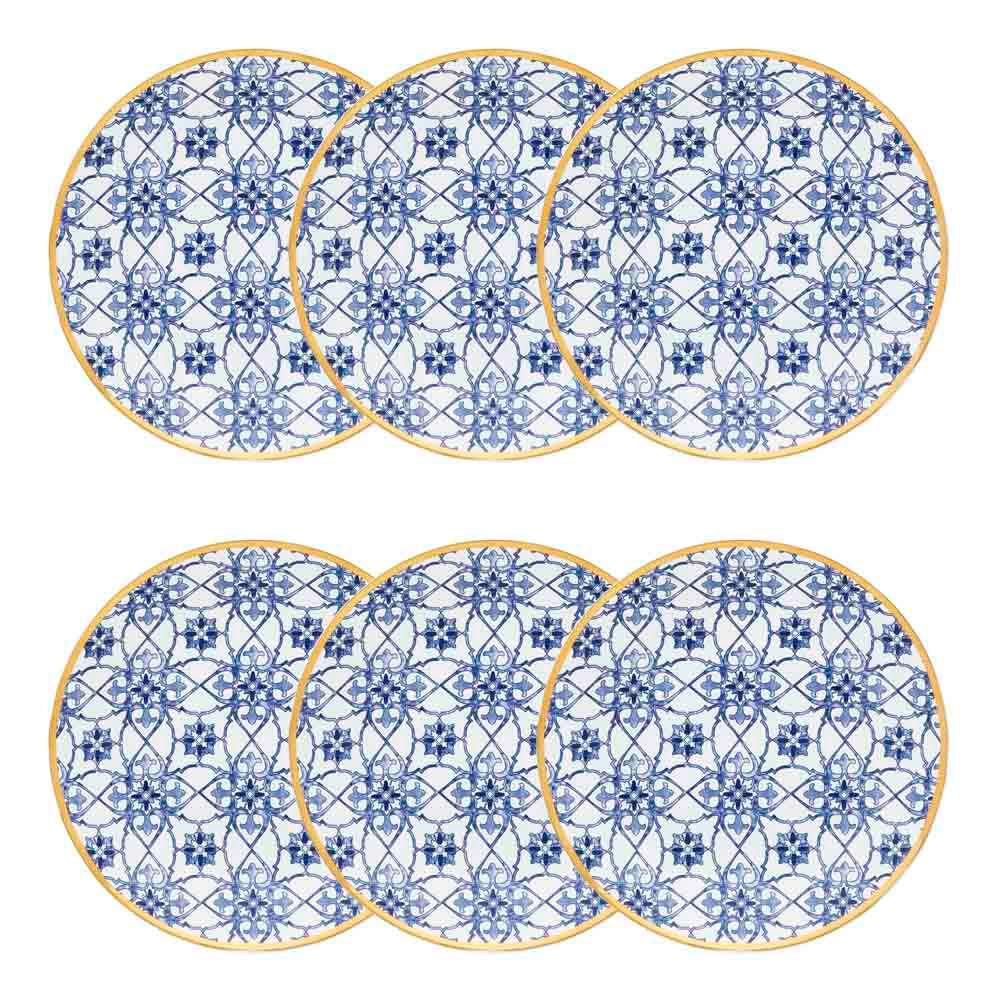 PRATO FUNDO LUSITANA DE PORCELANA COM 6