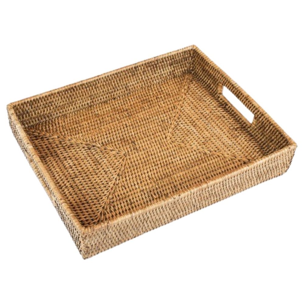 BANDEJA PARA BAR SUNSET DE RATTAN 51X31CM