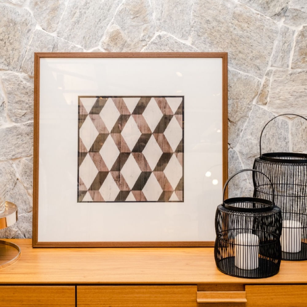 QUADRO DRIFTWOOD GEOMETRY DE MADEIRA