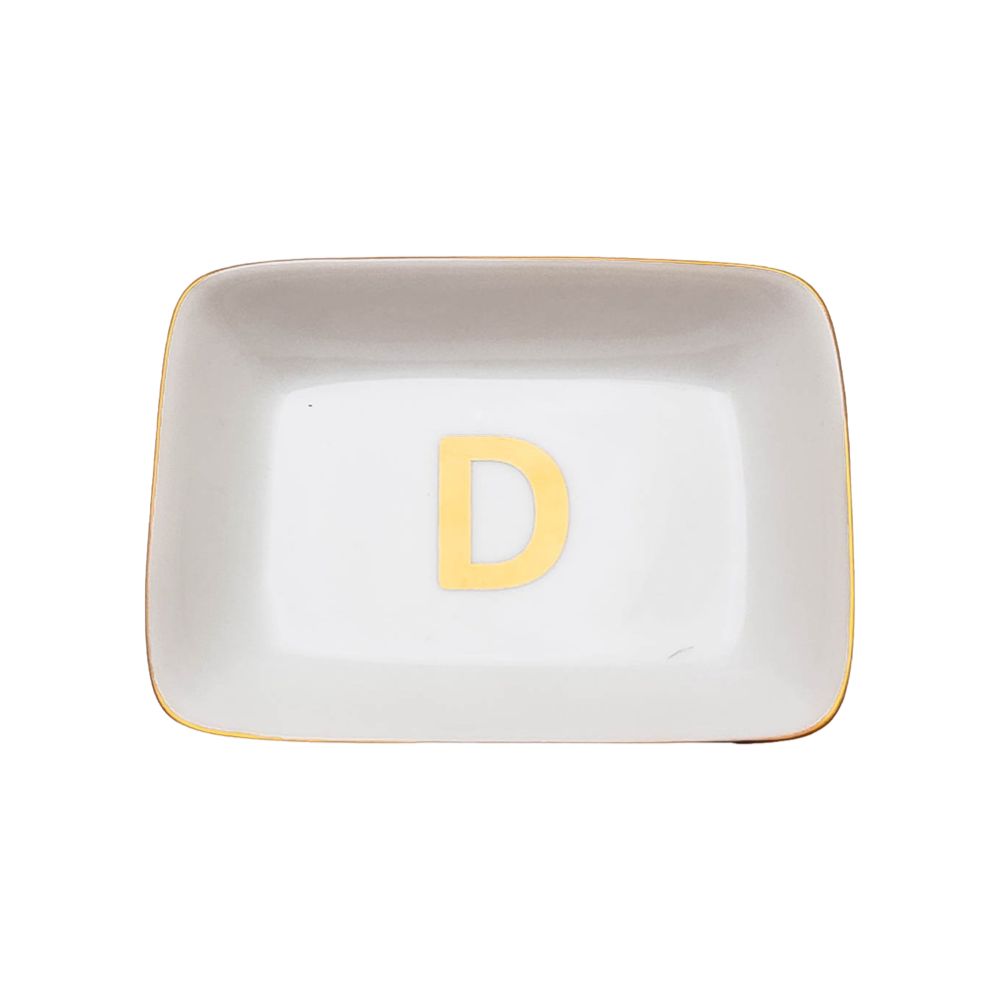 PETISQUEIRA FILETE LETRA D DE PORCELANA SCHMIDT