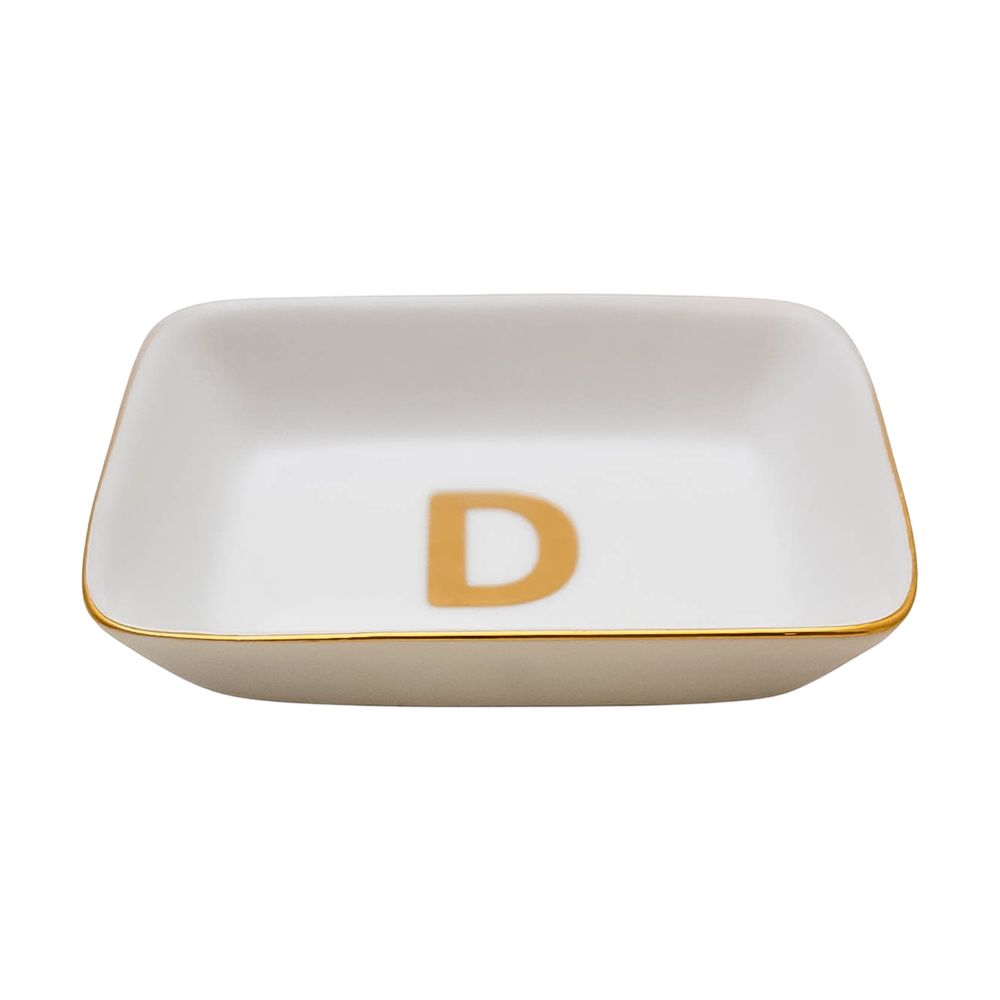 PETISQUEIRA FILETE LETRA D DE PORCELANA SCHMIDT