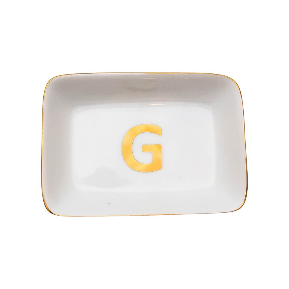 PETISQUEIRA FILETE LETRA G DE PORCELANA SCHMIDT