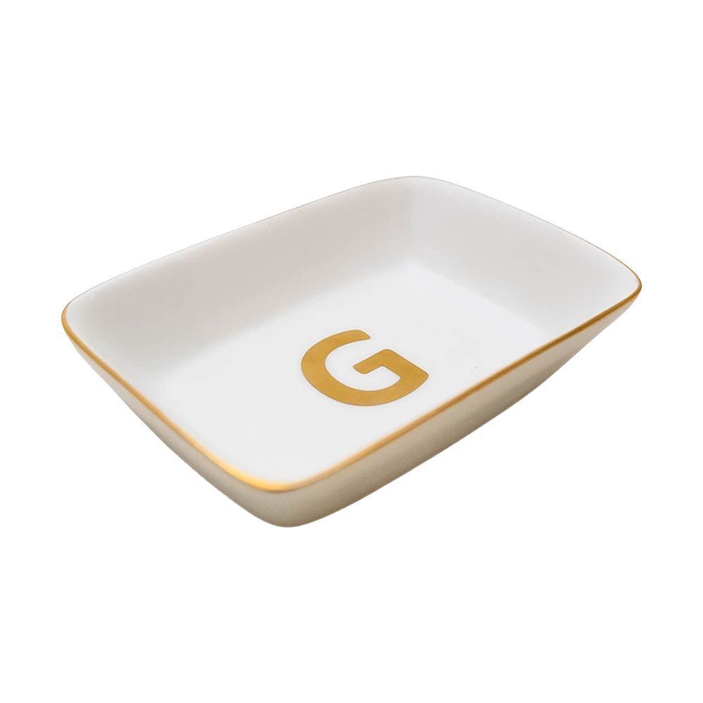 PETISQUEIRA FILETE LETRA G DE PORCELANA SCHMIDT