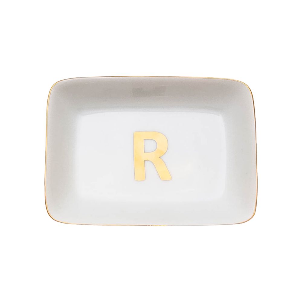 PETISQUEIRA FILETE LETRA R DE PORCELANA SCHMIDT
