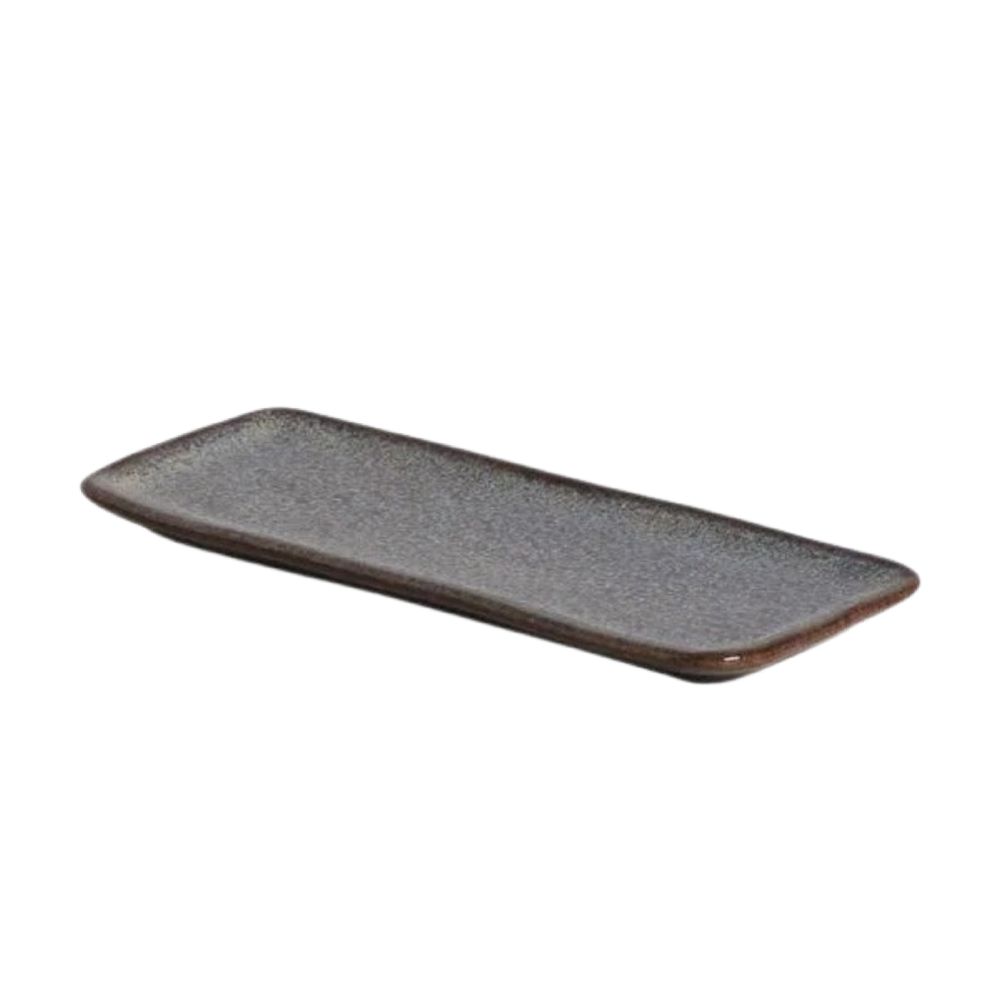 TRAVESSA ORGÂNICO TITANIUM DE CERÂMICA 22X9,5CM PORTO BRASIL
