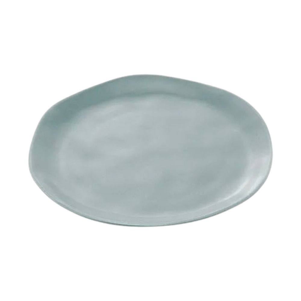 PRATO DE SOBREMESA OVAL ORGÂNICO MINT DE CERÂMICA PORTO BRASIL