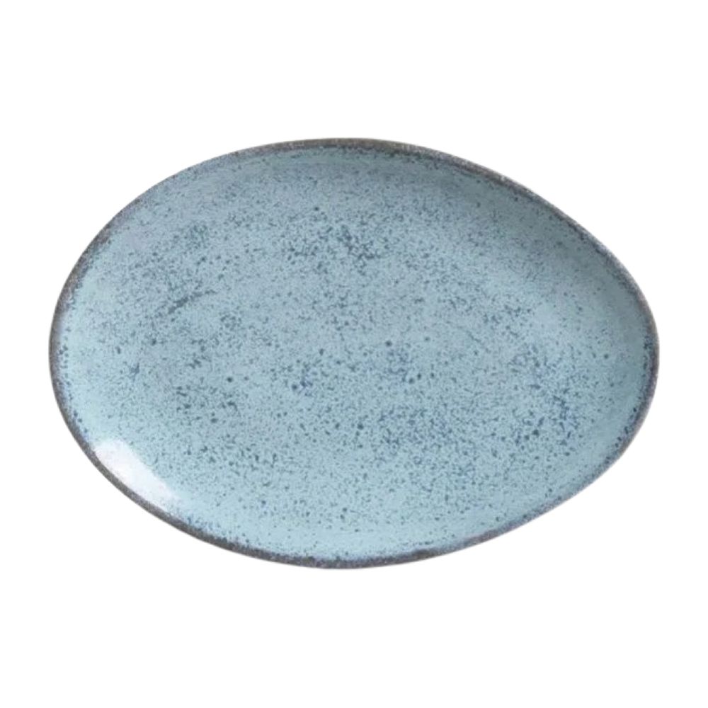 PRATO DE SOBREMESA OVAL ORGÂNICO BREEZE DE CERÂMICA PORTO BRASIL