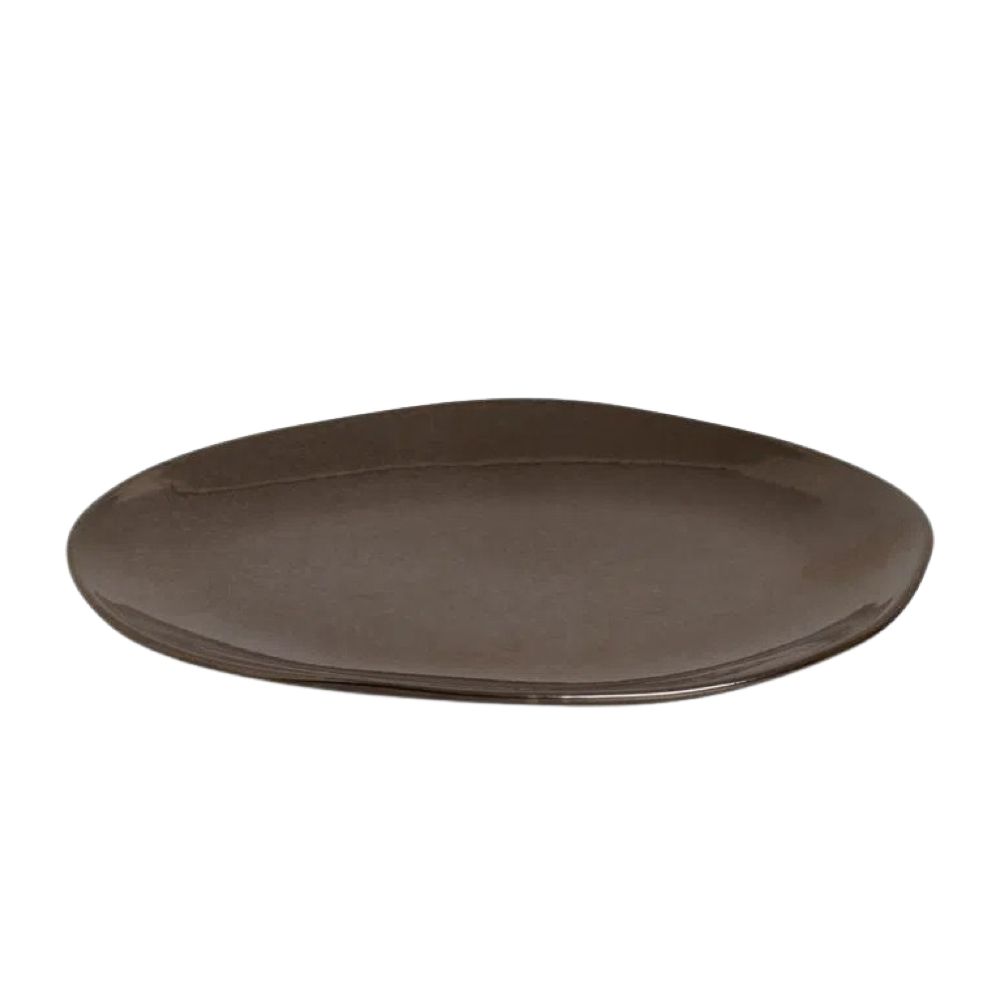 PRATO DE SOBREMESA OVAL ORGÂNICO METALLICA PORTO BRASIL