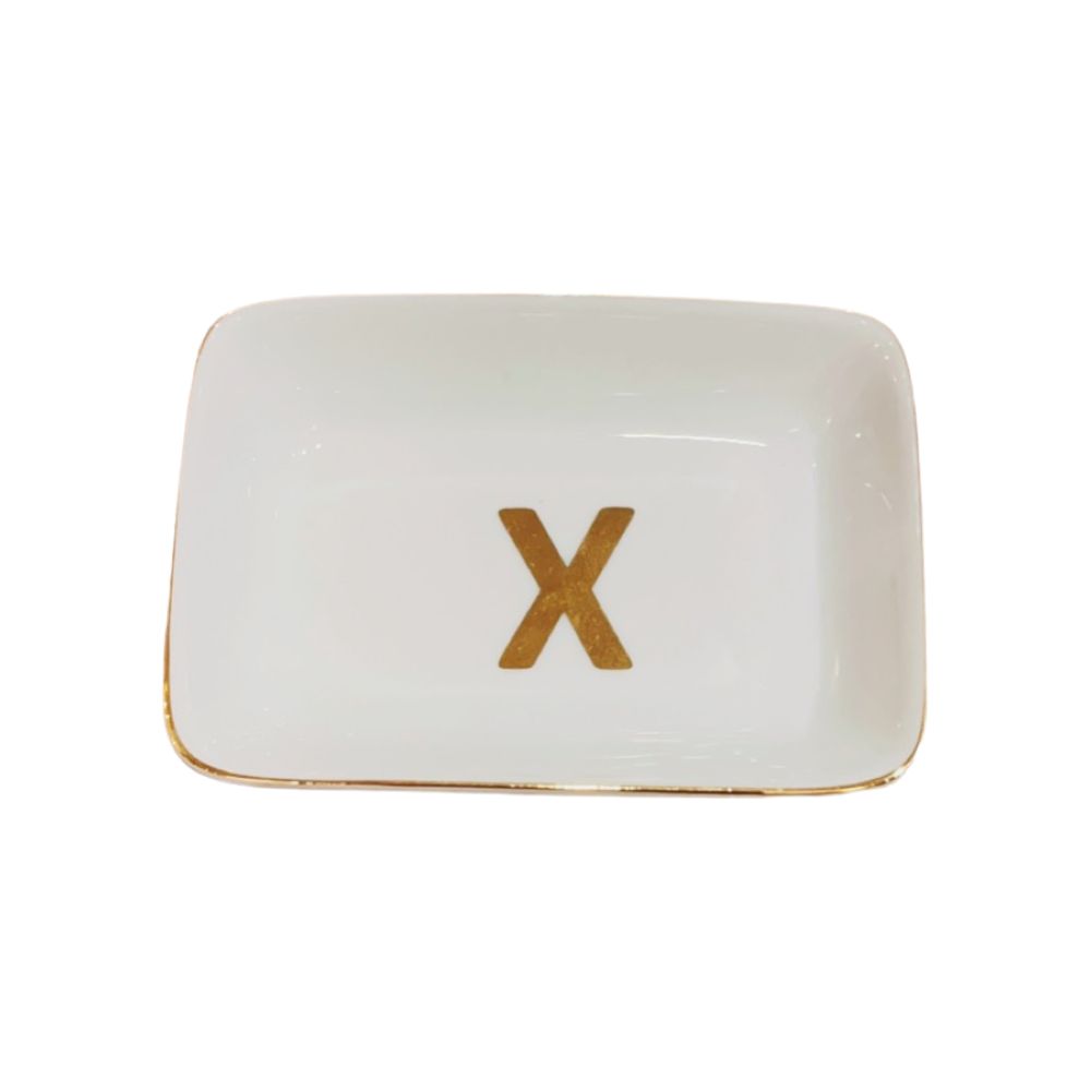 PETISQUEIRA FILETE LETRA X DE PORCELANA SCHMIDT