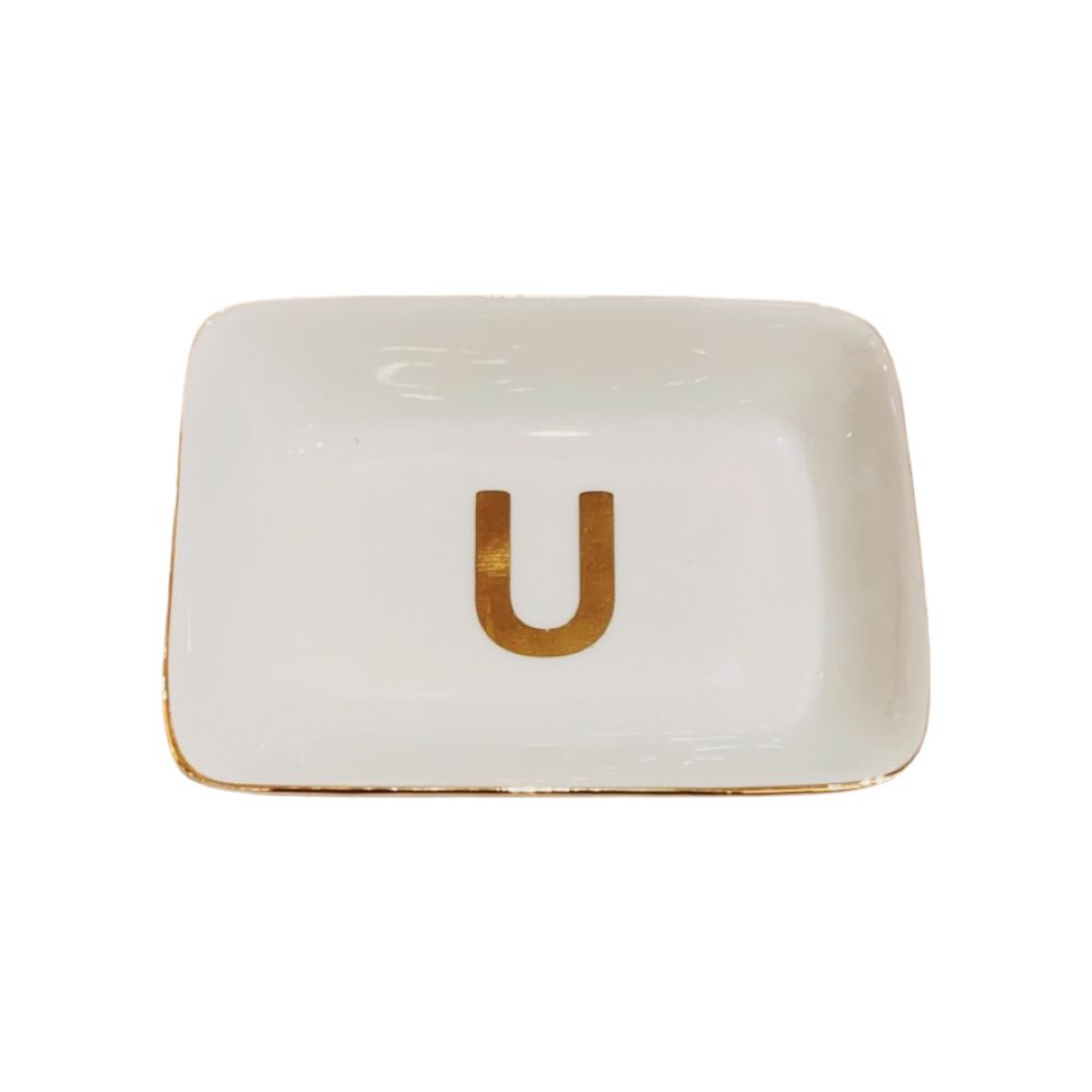 PETISQUEIRA FILETE LETRA U DE PORCELANA SCHMIDT