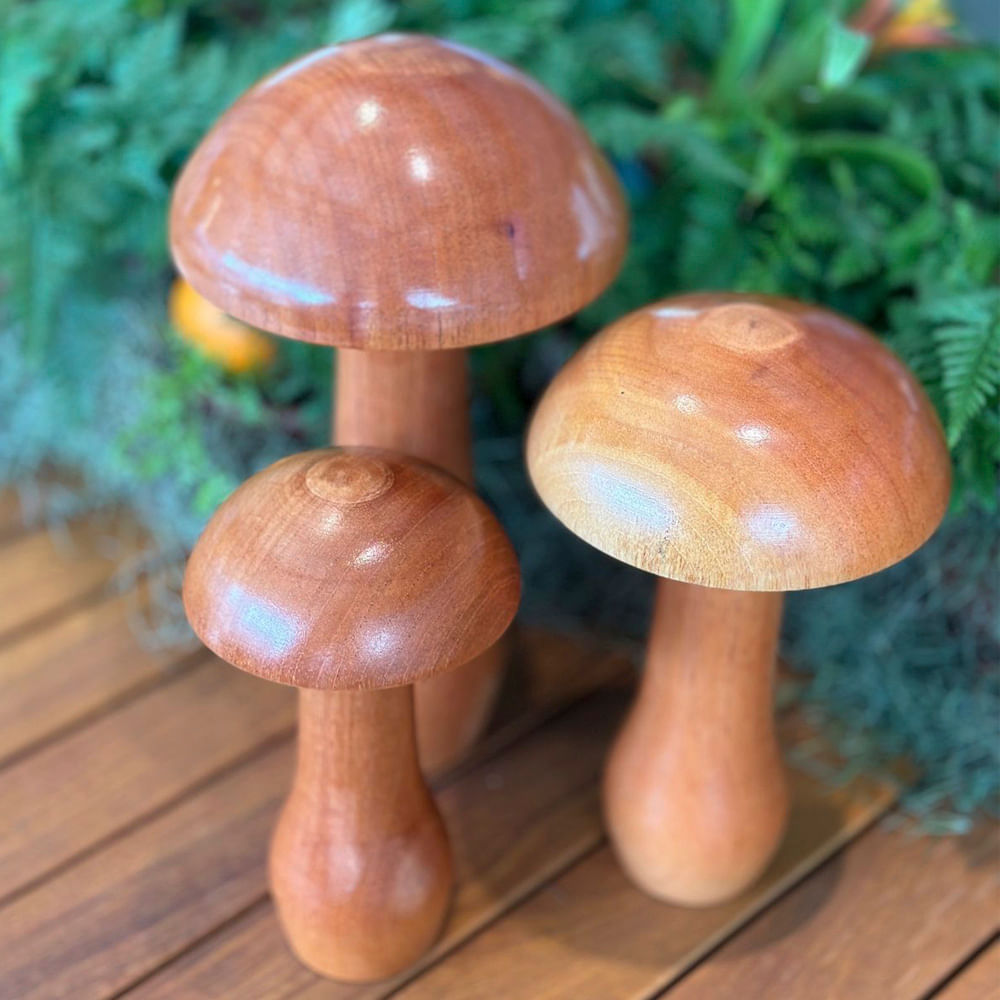 COGUMELO DE MADEIRA 31CM