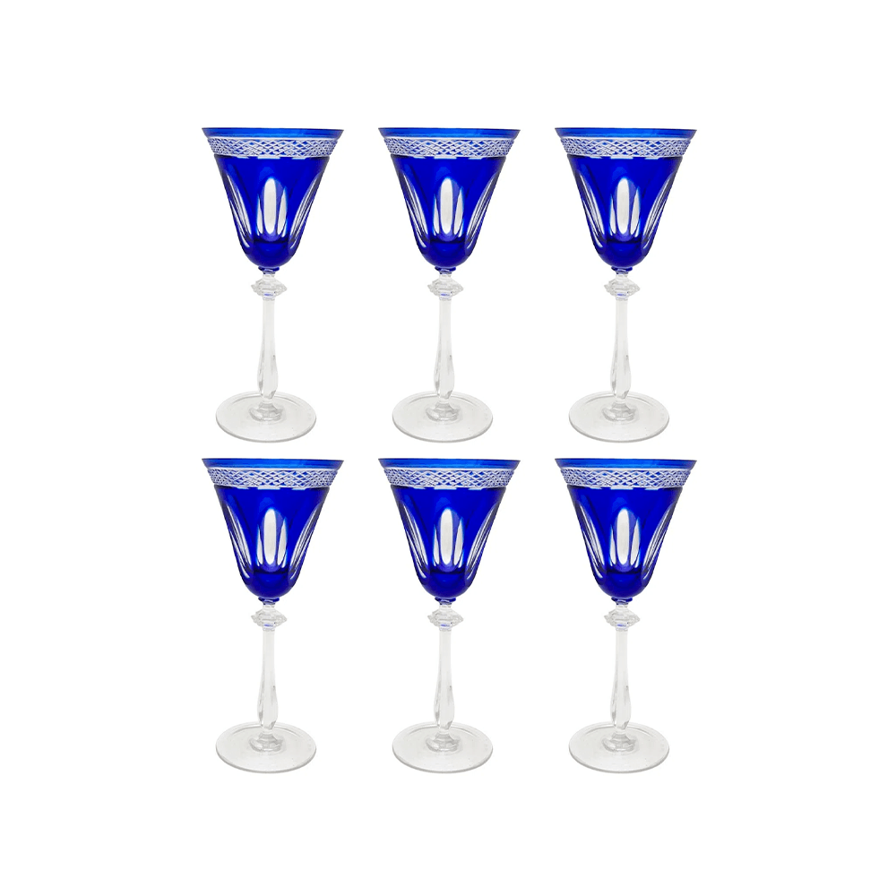 TAÇA DE ÁGUA DE CRISTAL 400ML COM 6 MOZART