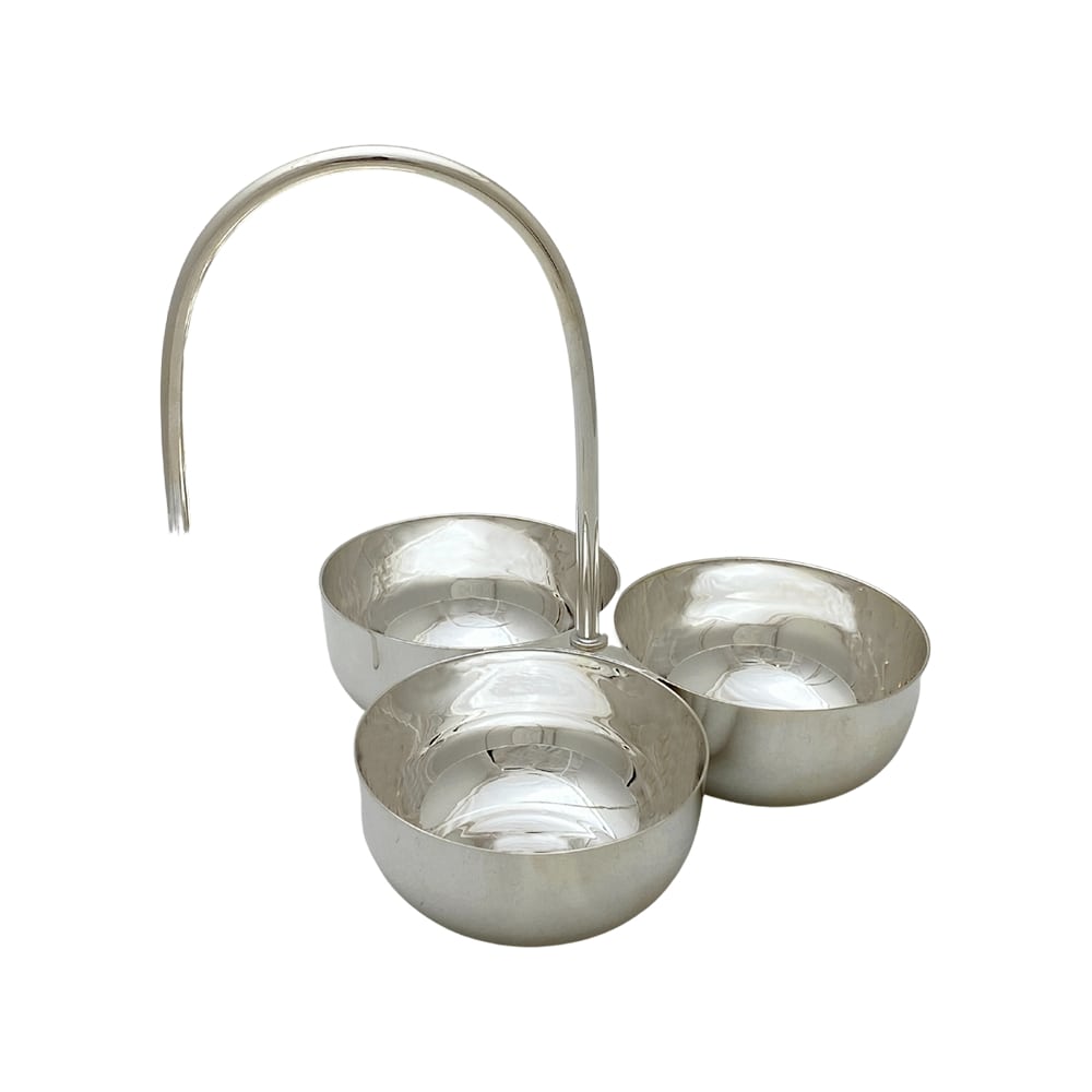 PETISQUEIRA TRIPLA DE PRATA 19CM