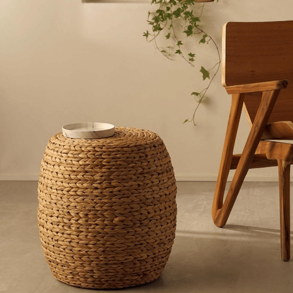 MESA DE APOIO DE FIBRA NATURAL 48CM