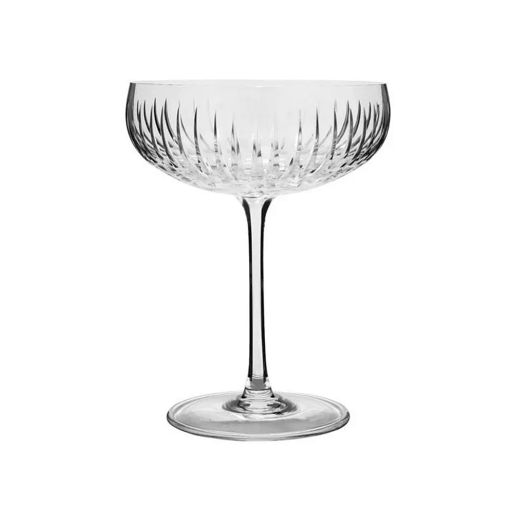 TAÇA DE ESPUMANTE MARIA ANTONIETA DE CRISTAL COM 6 STRAUSS