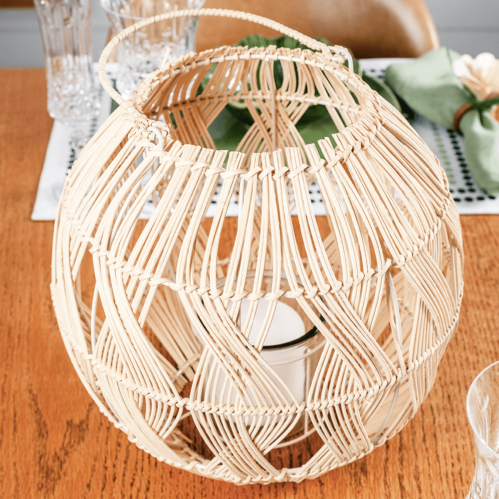 LANTERNA DE RATTAN 29CM