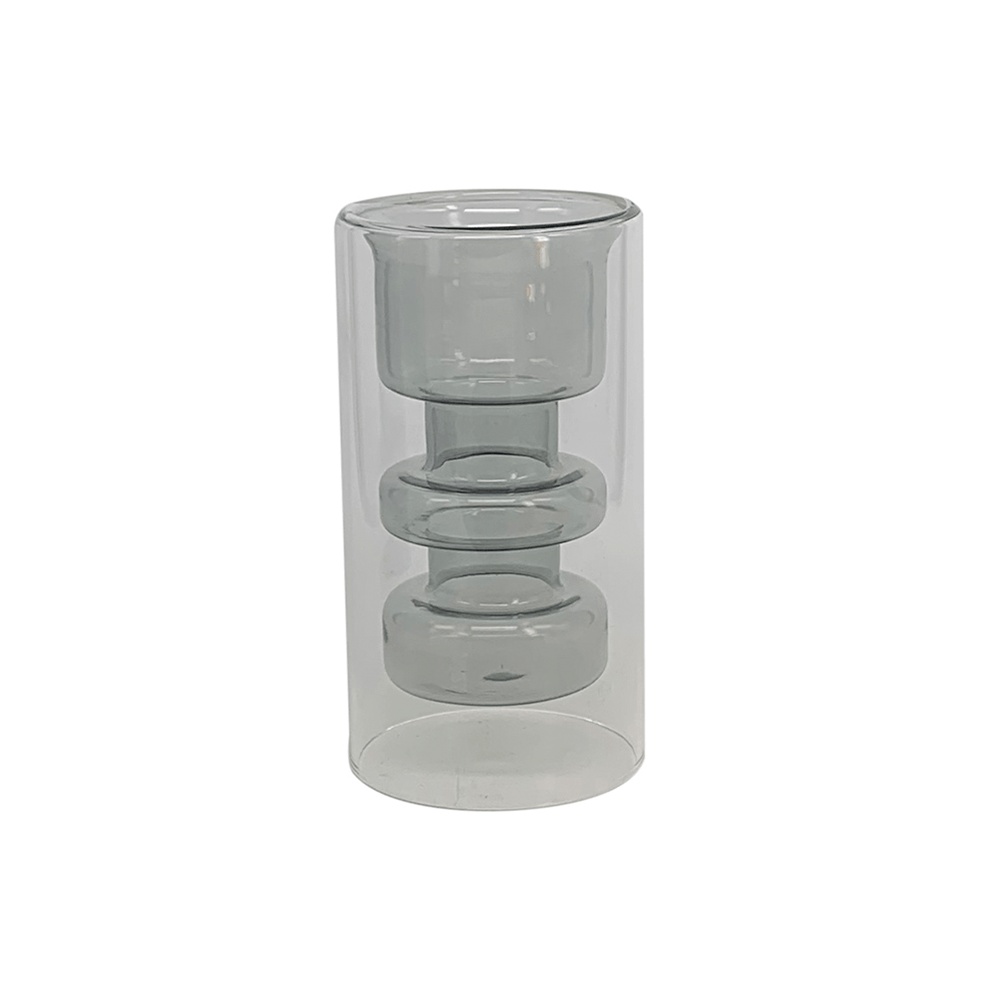VASO DUPLO VIDRO 15CM