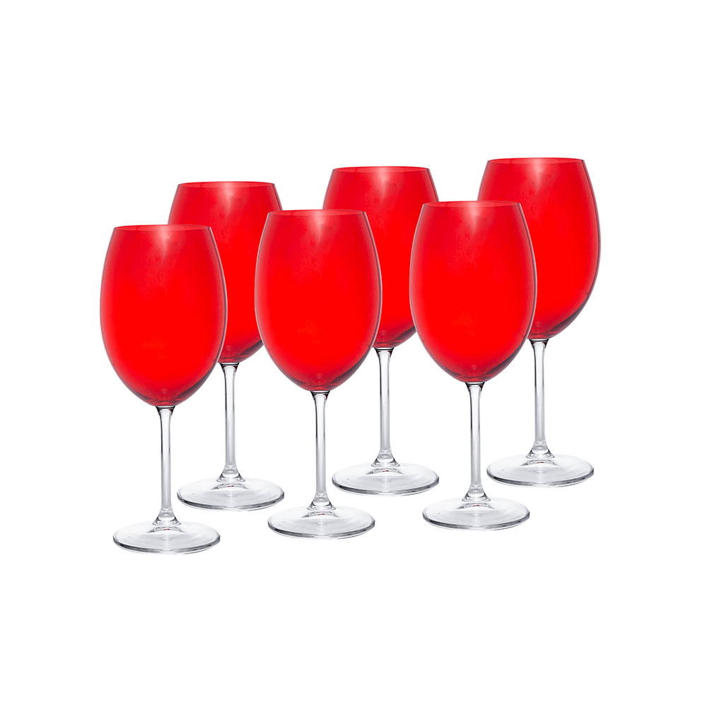 TAÇA DE VINHO BANQUET DE CRISTAL 580ML COM 6 WOLFF