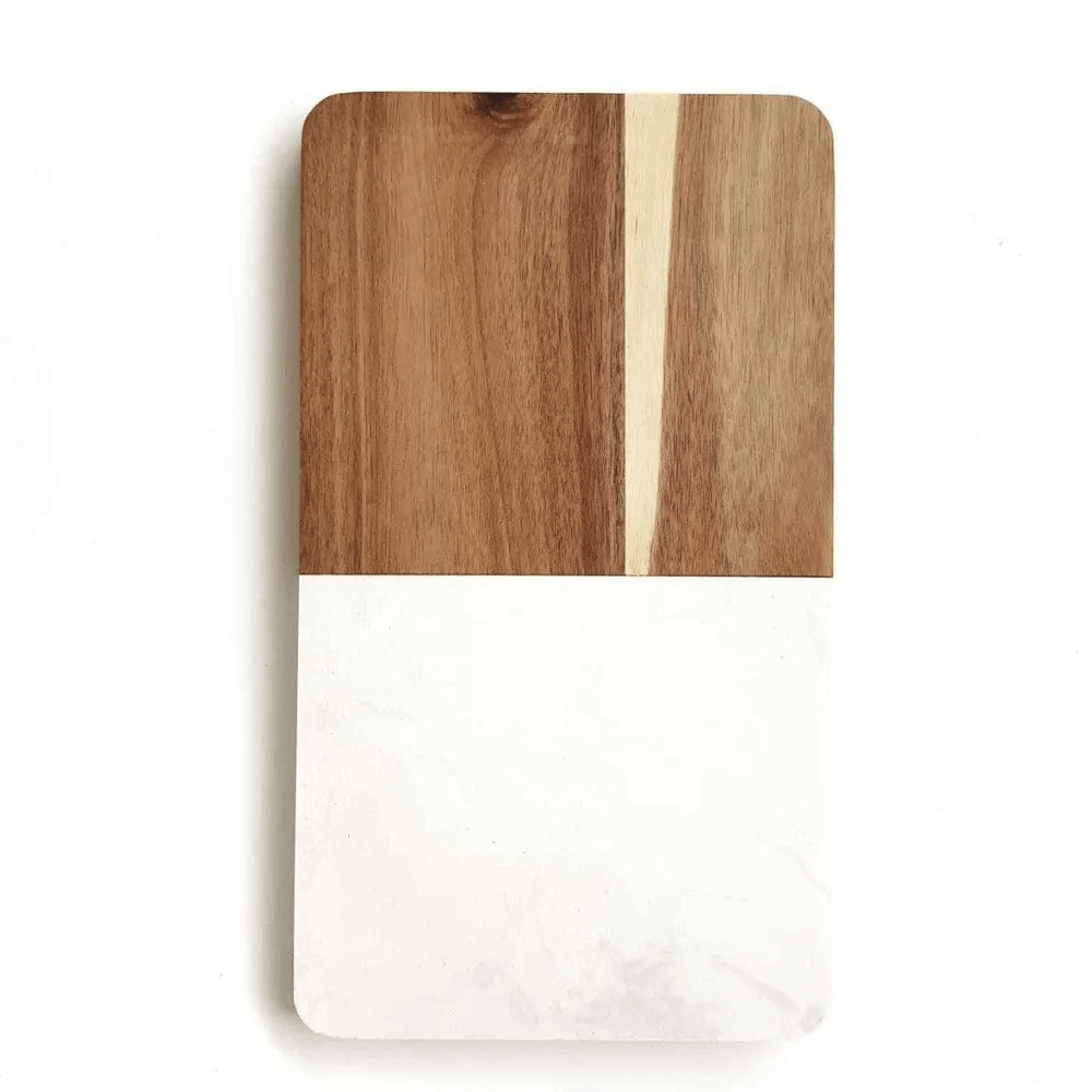 TÁBUA DE MÁRMORE BRANCO 35CM