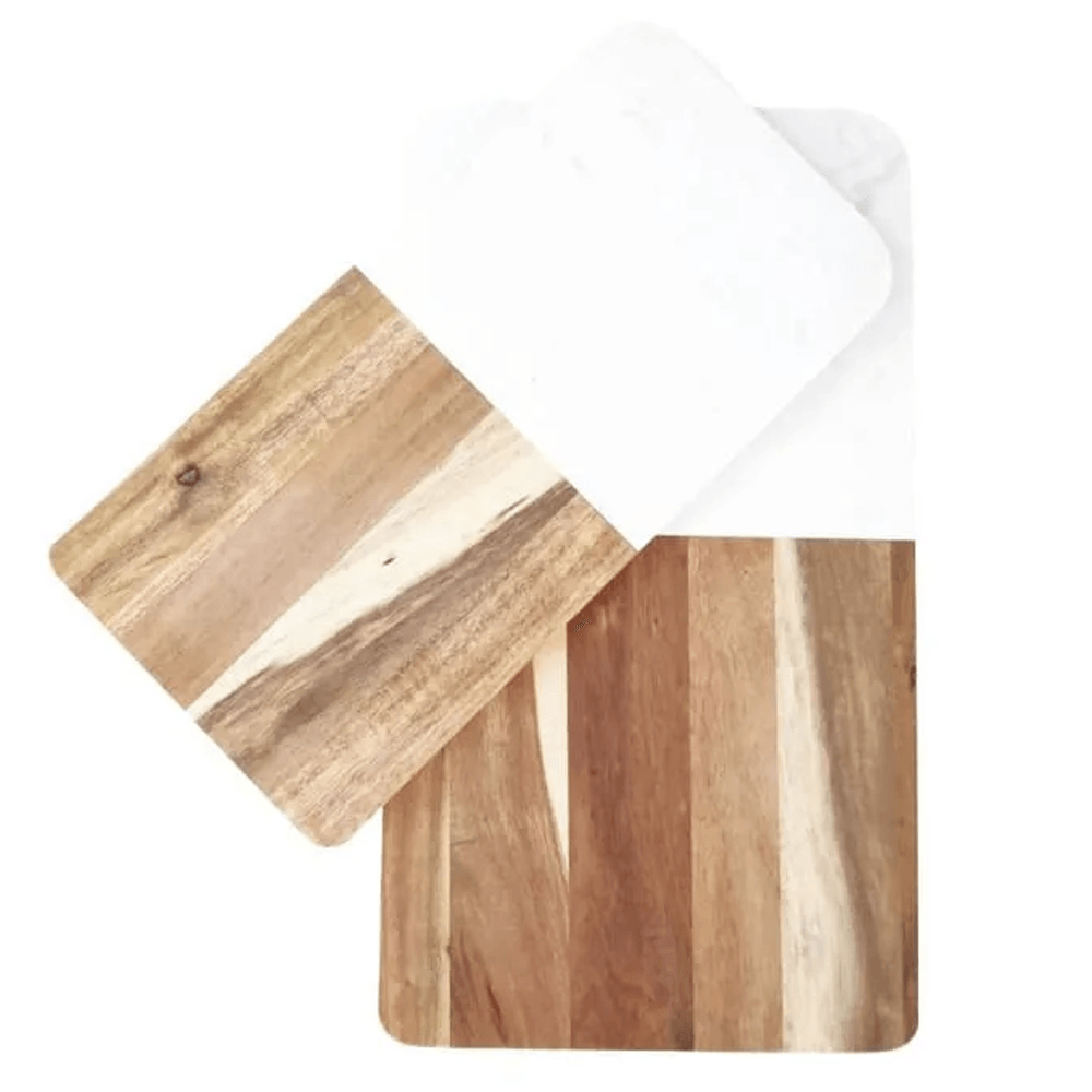 TÁBUA DE MÁRMORE BRANCO 35CM