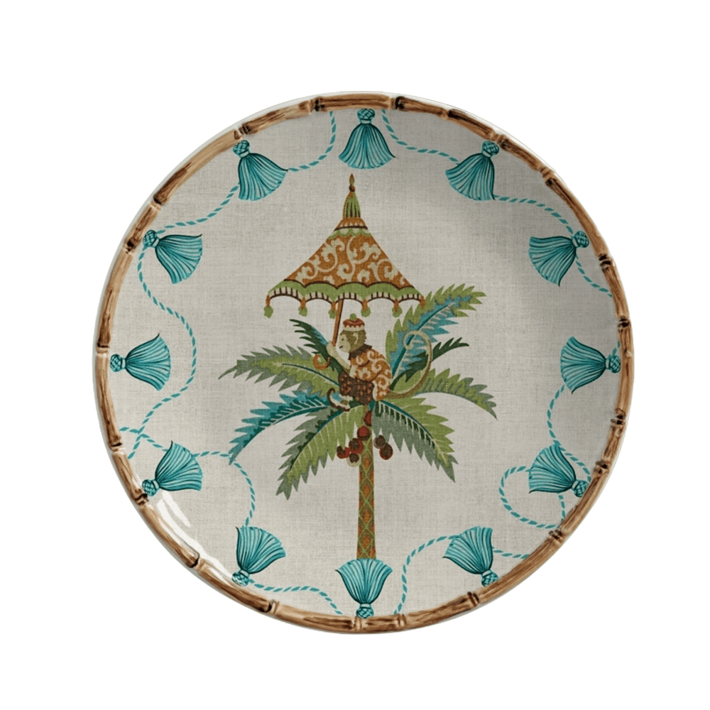 PRATO RASO TAMARIN DE CERÂMICA 28CM COM 6