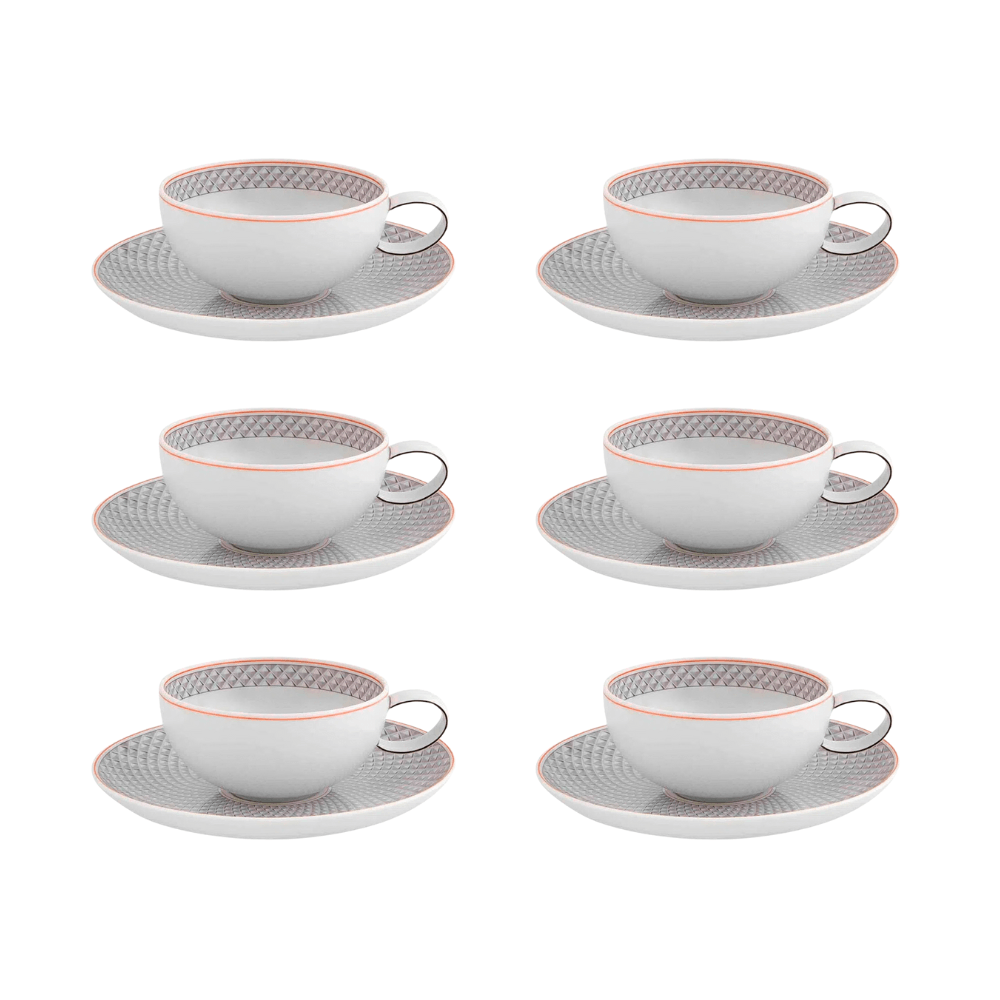 XÍCARA CHÁ MAYA DE PORCELANA COM 6 VISTA ALEGRE