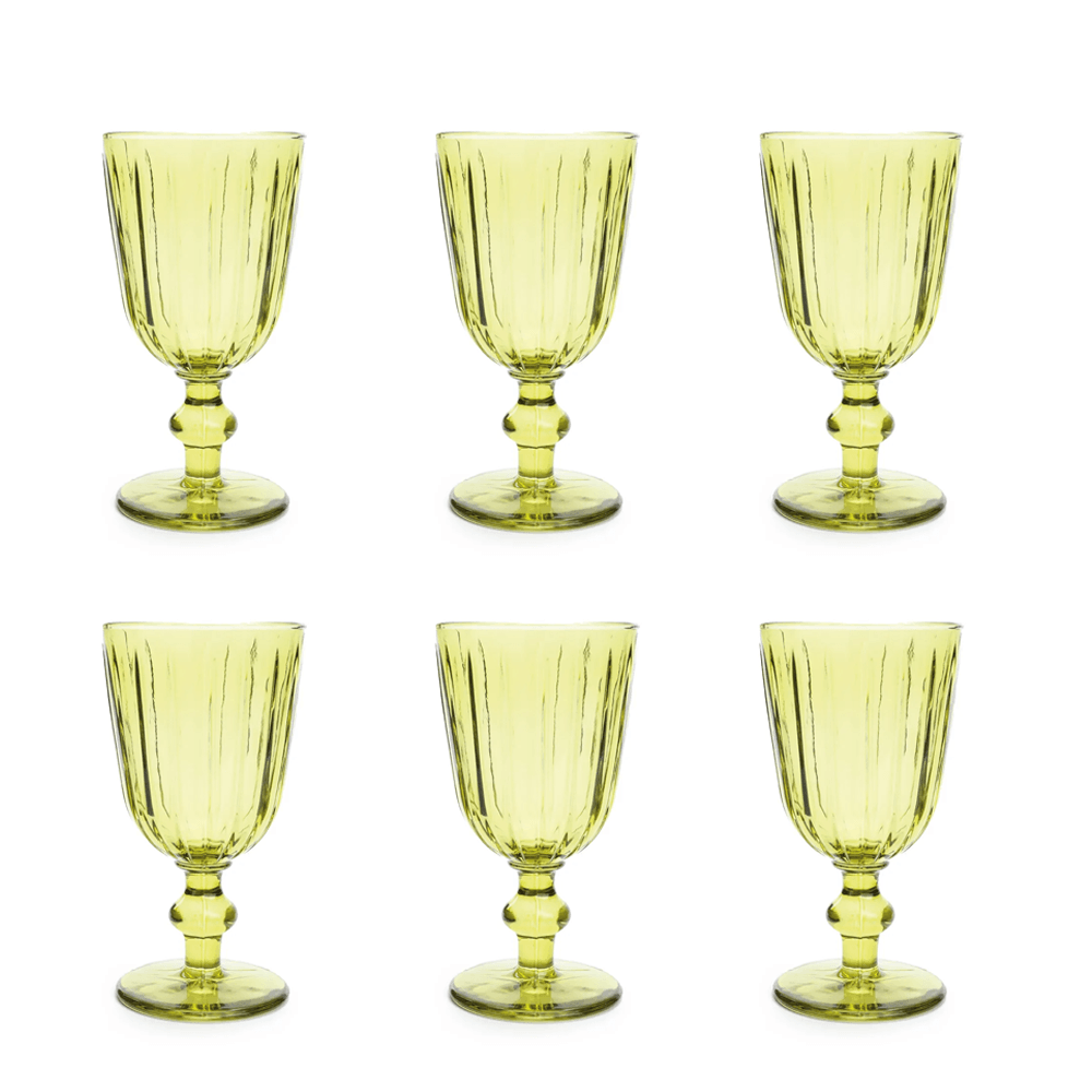 TAÇA FRISA DE VIDRO 250ML COM 6
