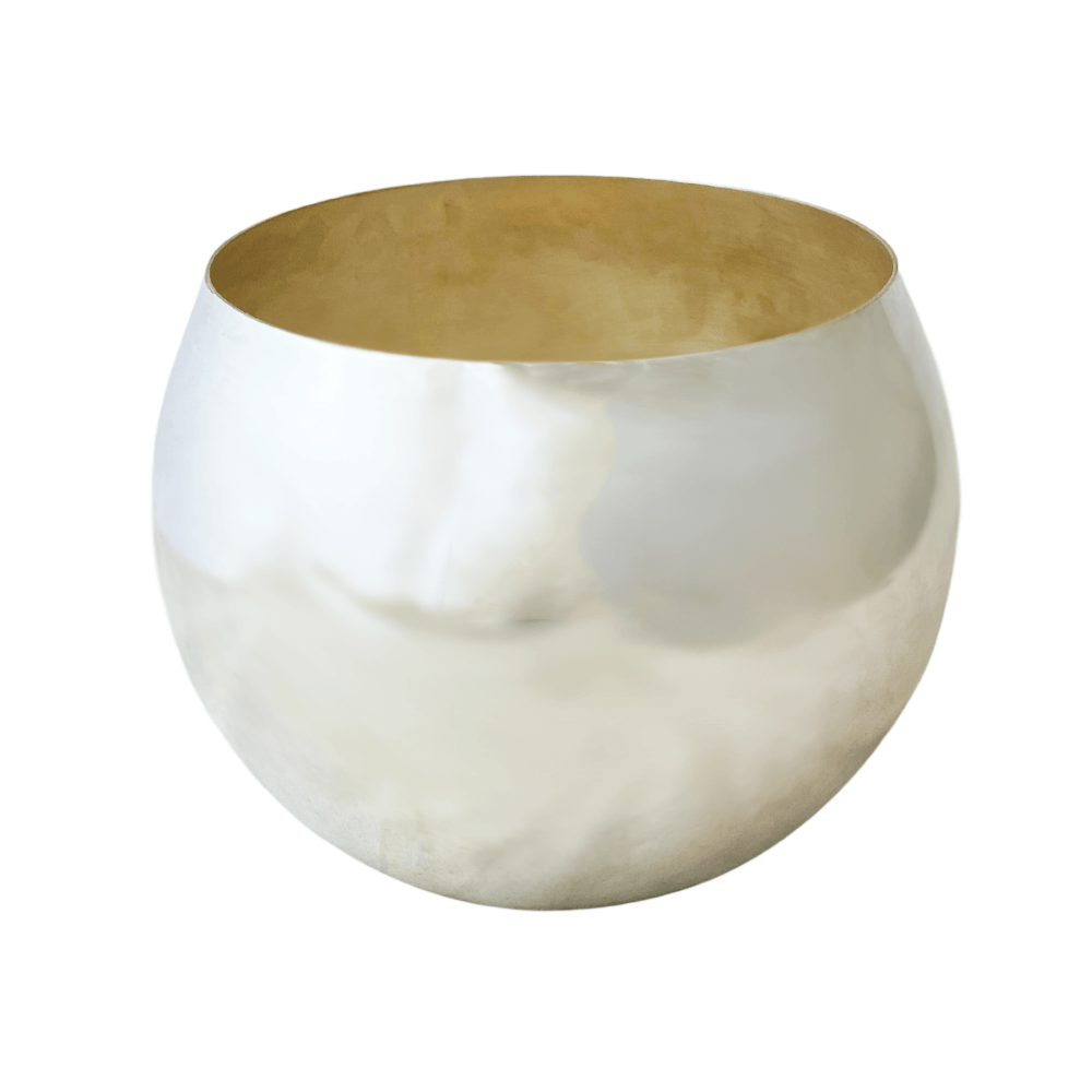 BALDE PARA GARRAFAS PRATA COM PEDRA 21CM