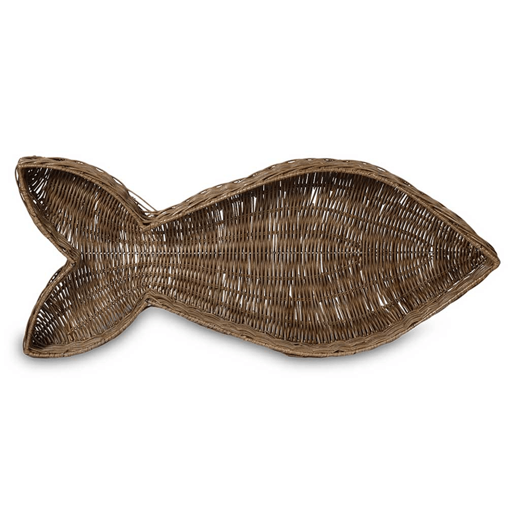 BANDEJA PEIXE DE RATTAN 74X31CM