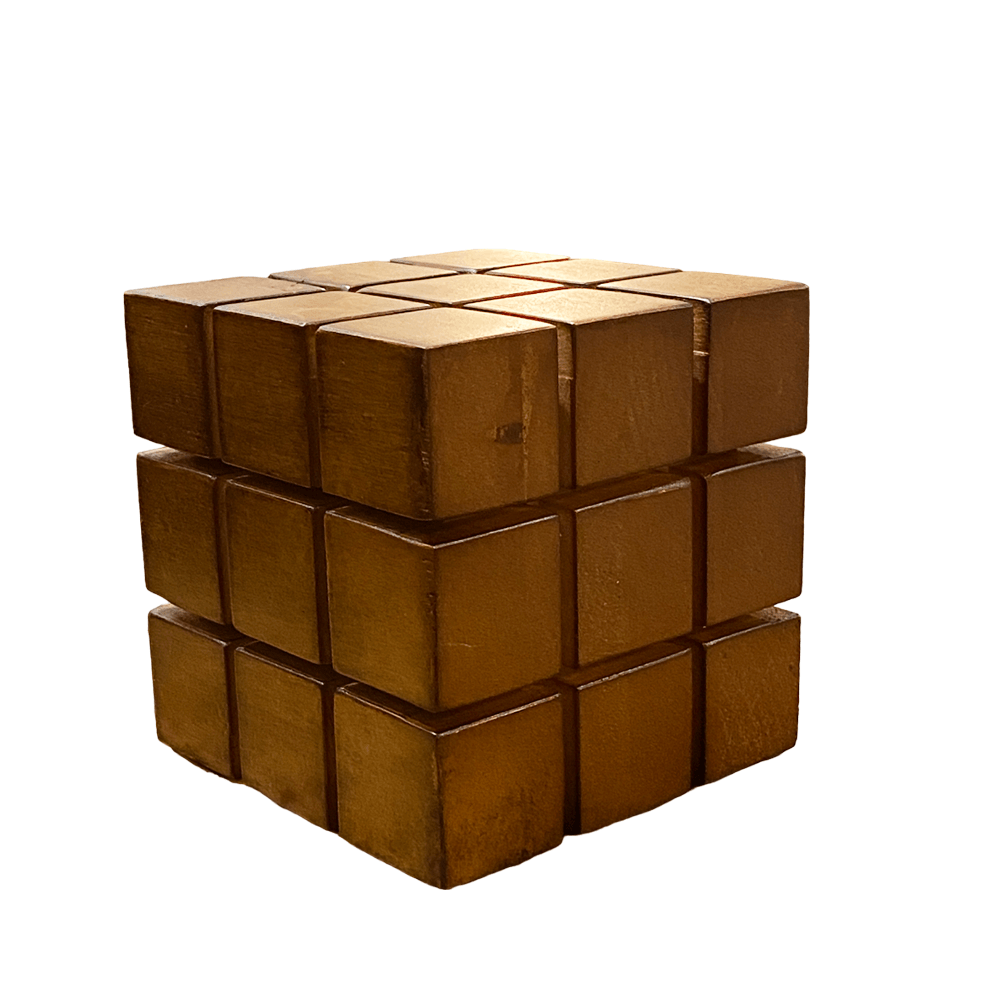 CUBO MÁGICO DE MADEIRA 10CM