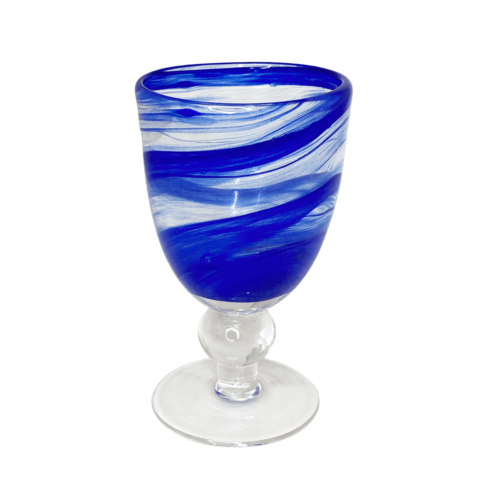 TAÇA SONHO BLUE DE VIDRO COM 6