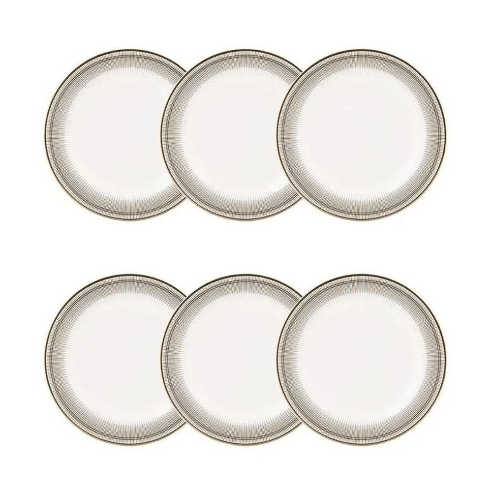 PRATOS DE SOBREMESA HARMONIA DE PORCELANA COM 6 OXFORD