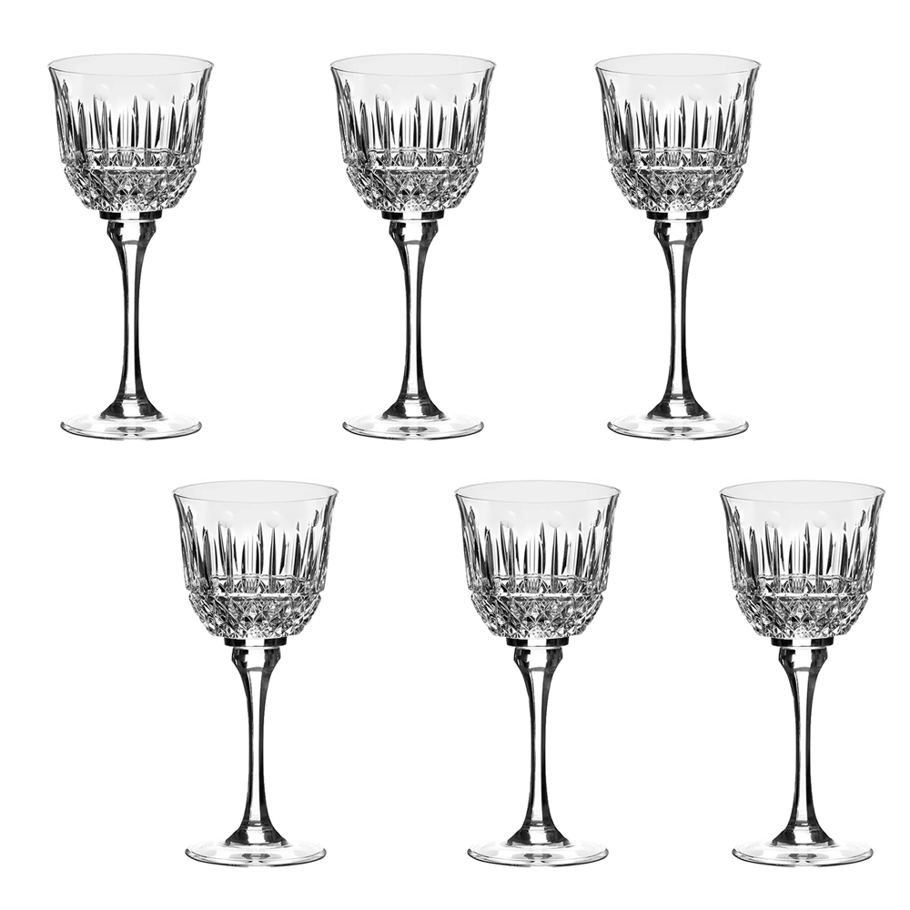 TAÇA DE VINHO DE CRISTAL 370ML COM 6 STRAUSS