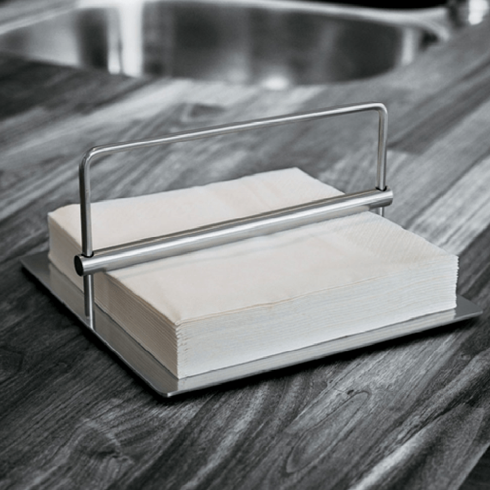 PORTA GUARDANAPO PATTI DE AÇO INOX 13,5CM